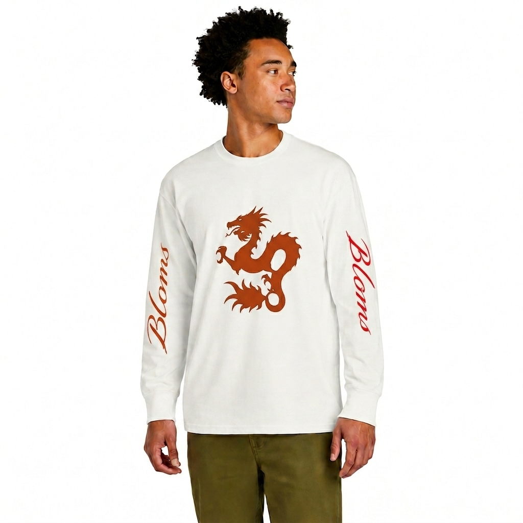 ZUSHI WHITE RED LONGSLEEVE