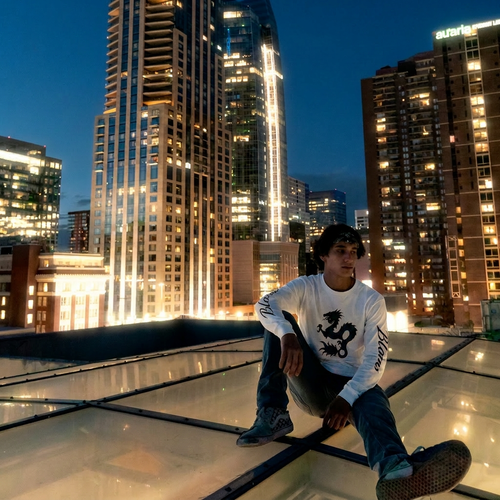 ZUSHI WHITE BLACK LONGSLEEVE