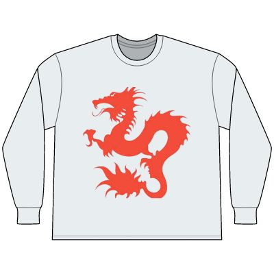 ZUSHI WHITE RED LONGSLEEVE